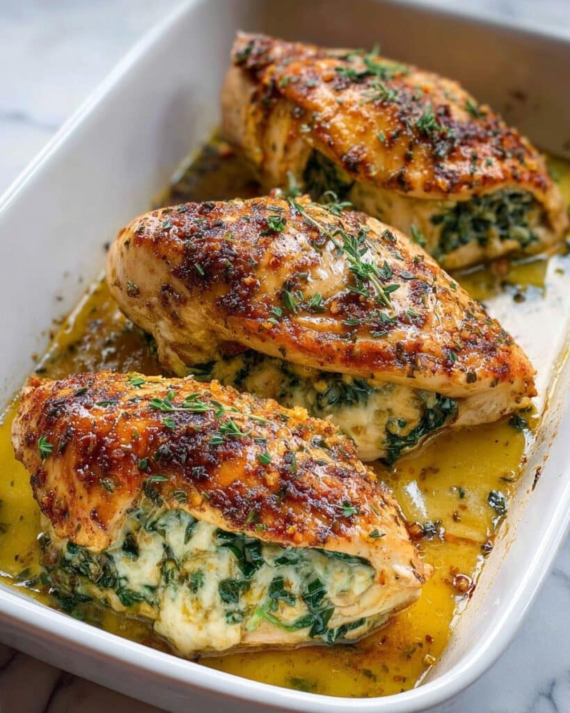 Stuffed Chicken Breasts with Sun-Dried Tomatoes, Feta, and Basil in Creamy Sauce Recipe