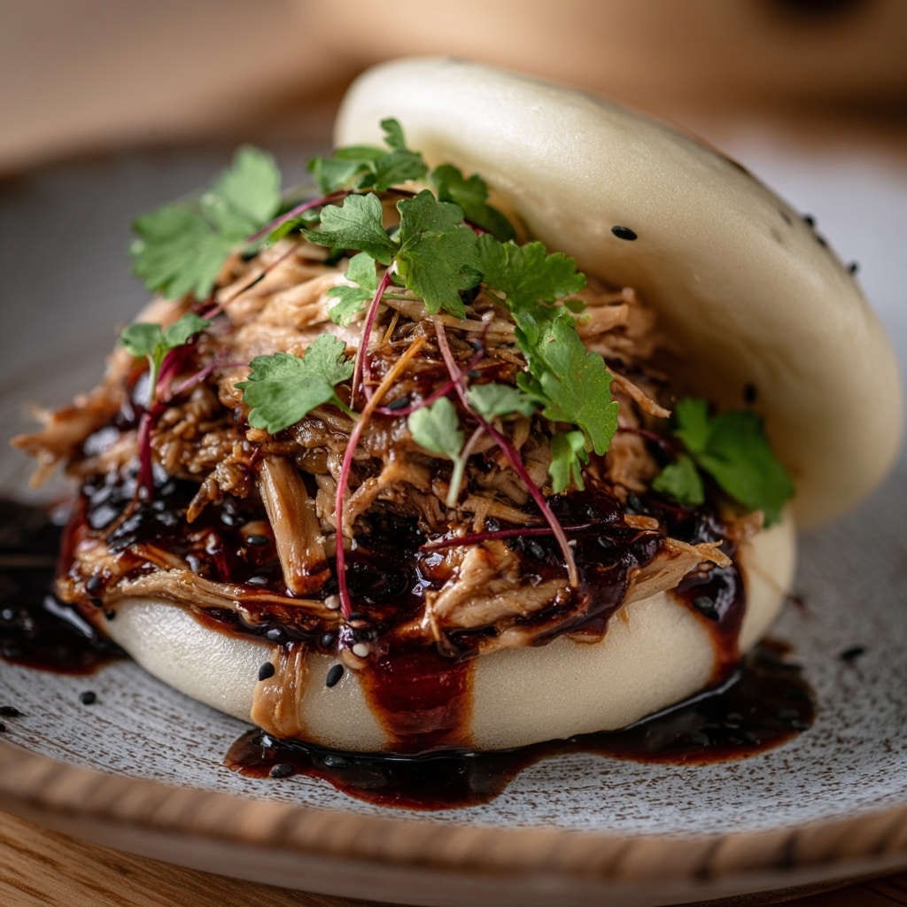 Sweet & Spicy Soy Braised Short Rib Steamed Buns (Bao) Recipe - Recipe Image