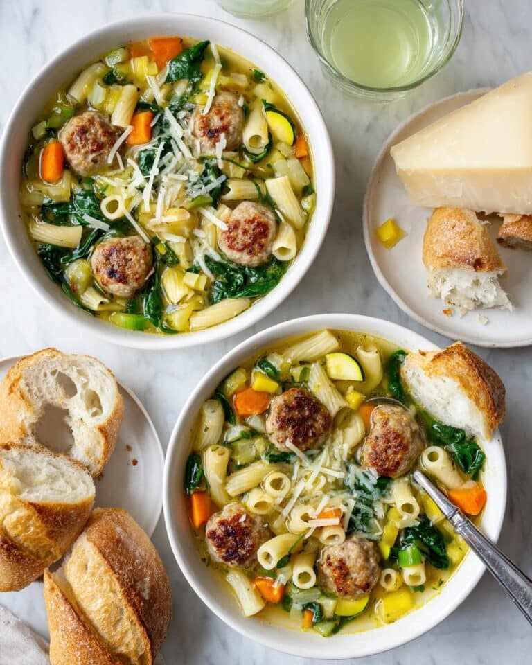 Summer Minestrone with Turkey Meatballs Recipe