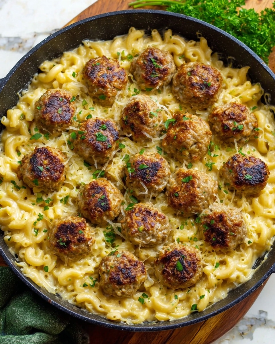 One Pan Chicken Meatballs with Marinara and Mozzarella Recipe - Recipe Image