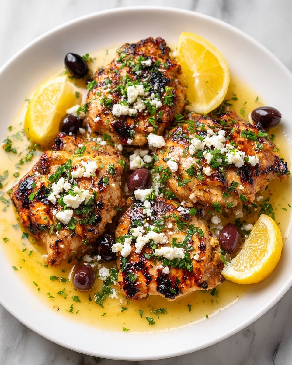 Greek Chicken with Lemon and Feta Recipe - Recipe Image