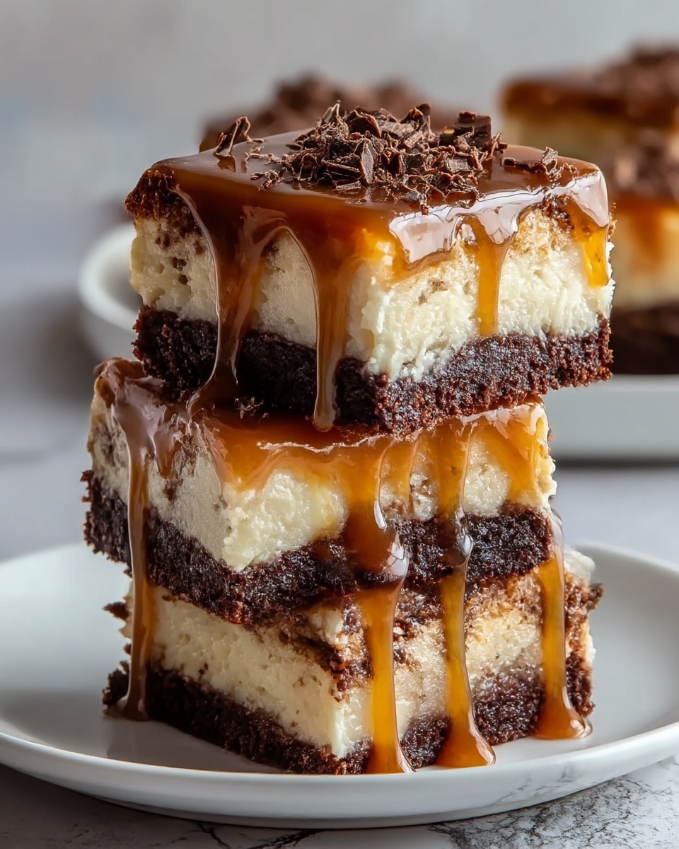 Chocolate Caramel Cheesecake Bars Recipe