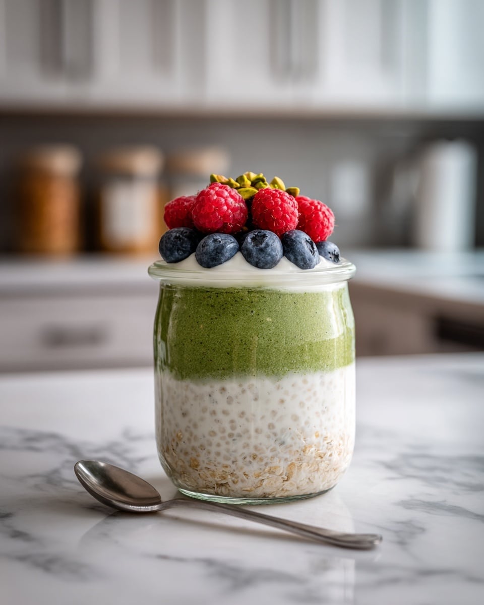 Creamy Pistachio Overnight Oats: Easy Make-Ahead Breakfast Recipe - Recipe Image