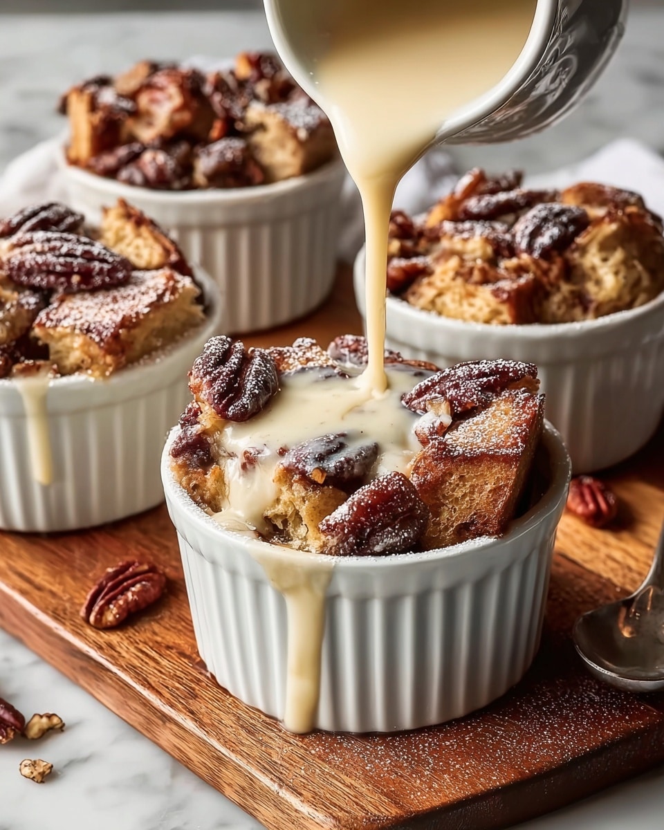 Espresso Orange Brioche Bread Pudding with Hazelnut Vanilla Sauce Recipe - Recipe Image