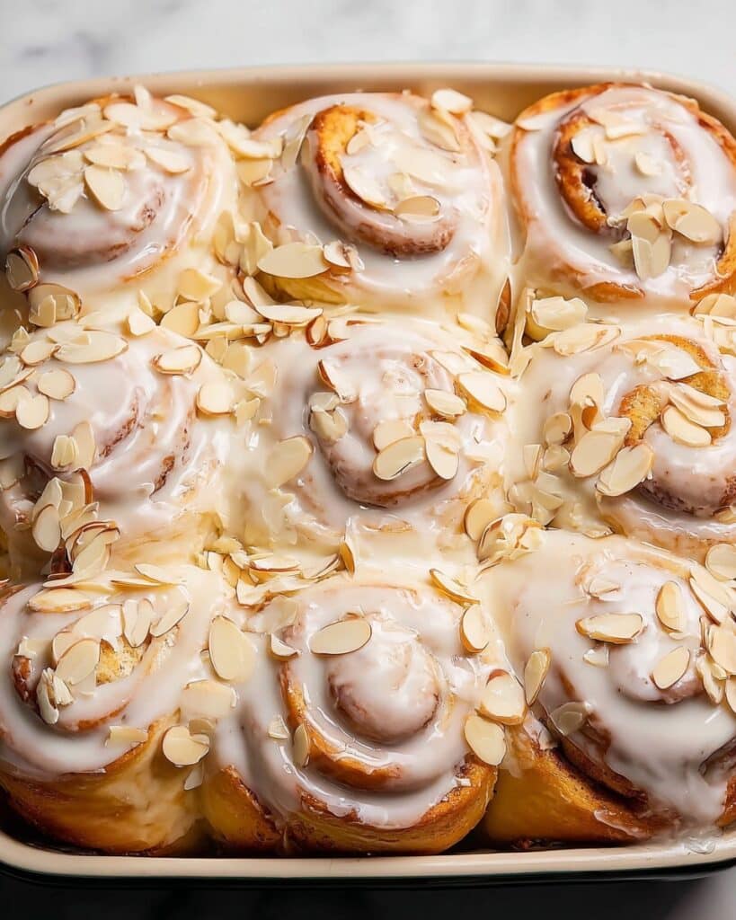 Gooey Almond Croissant Cinnamon Rolls Recipe