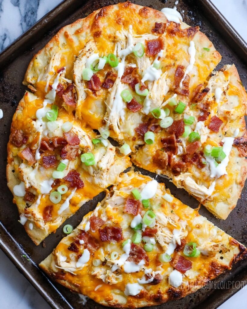 Chicken Bacon Ranch Flatbread Recipe