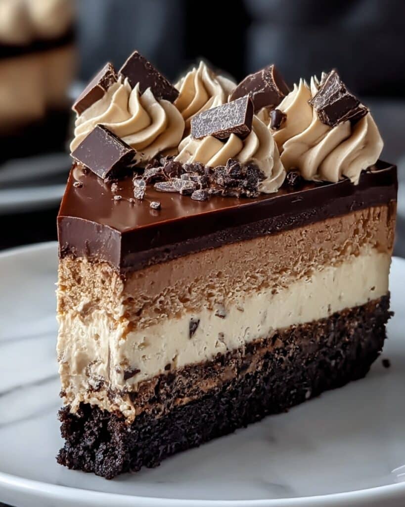 Triple Chocolate Cheesecake Decadent Layered Dessert Recipe