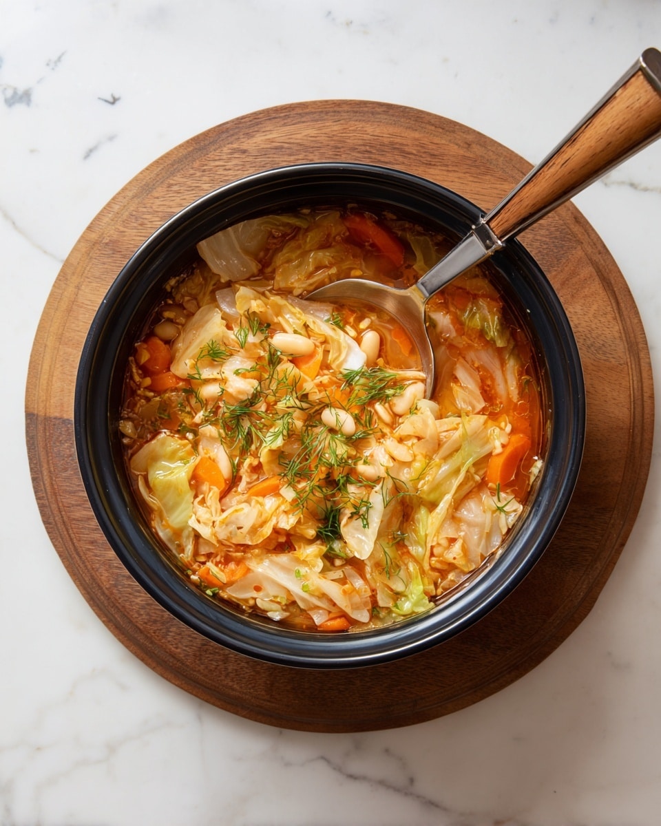 Vegan Cabbage Soup with Fennel, Tomatoes, and Cannellini Beans Recipe - Recipe Image