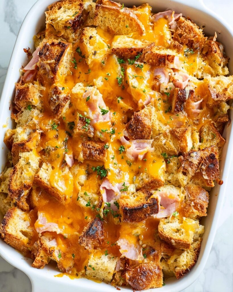 Ham & Cheese Croissant Breakfast Casserole Recipe