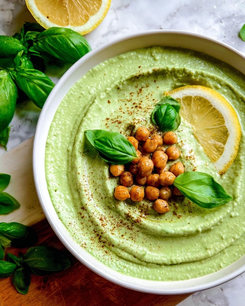 Fresh Basil Hummus with Za'atar Pita Chips Recipe - Recipe Image