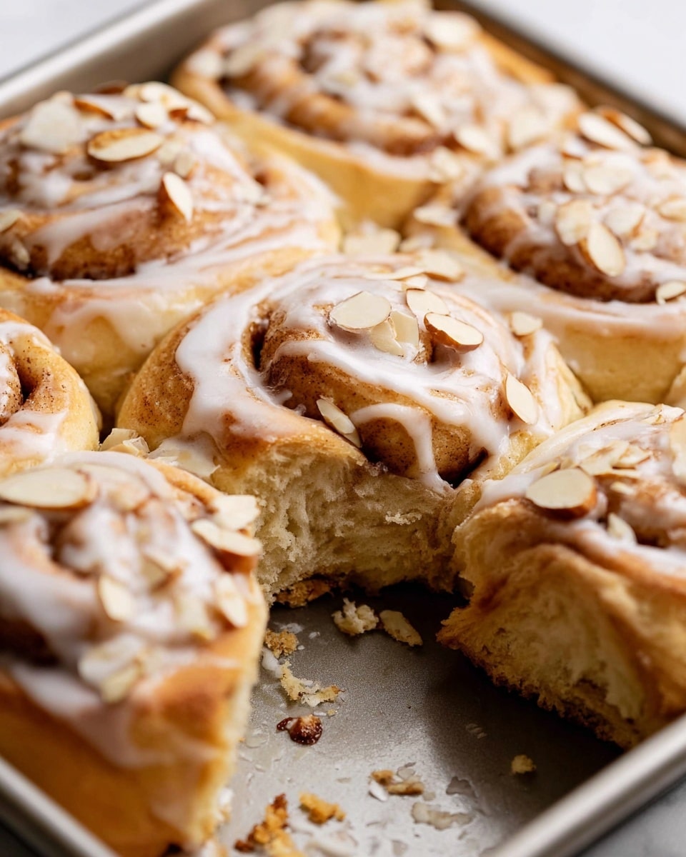 Gooey Almond Croissant Cinnamon Rolls Recipe - Recipe Image