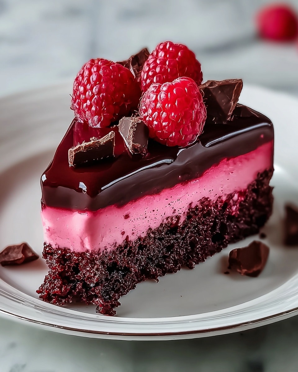 Decadent Dark Chocolate Raspberry Cheesecake Recipe - Recipe Image