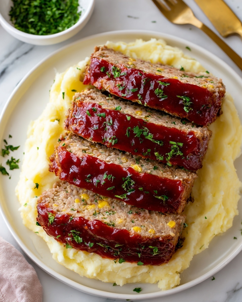 Turkey Meatloaf with Pepper Jack Cheese and Tangy Ketchup Glaze Recipe - Recipe Image