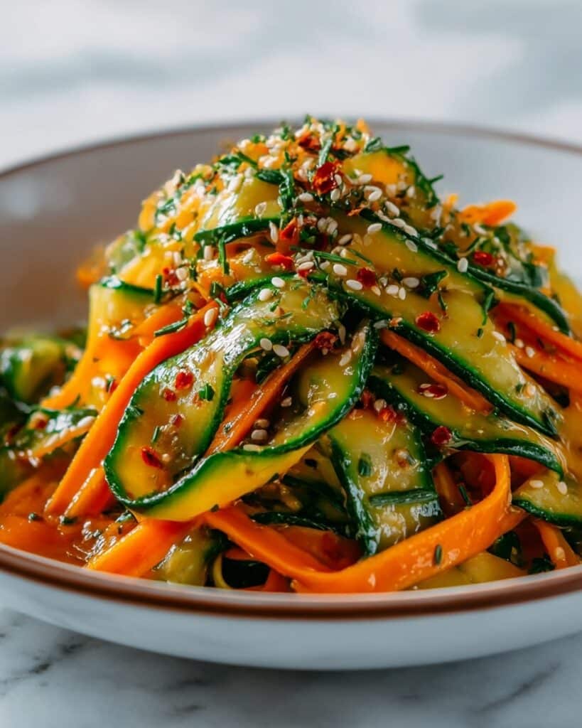 Spicy Gochugaru Cucumber Carrot Salad Recipe