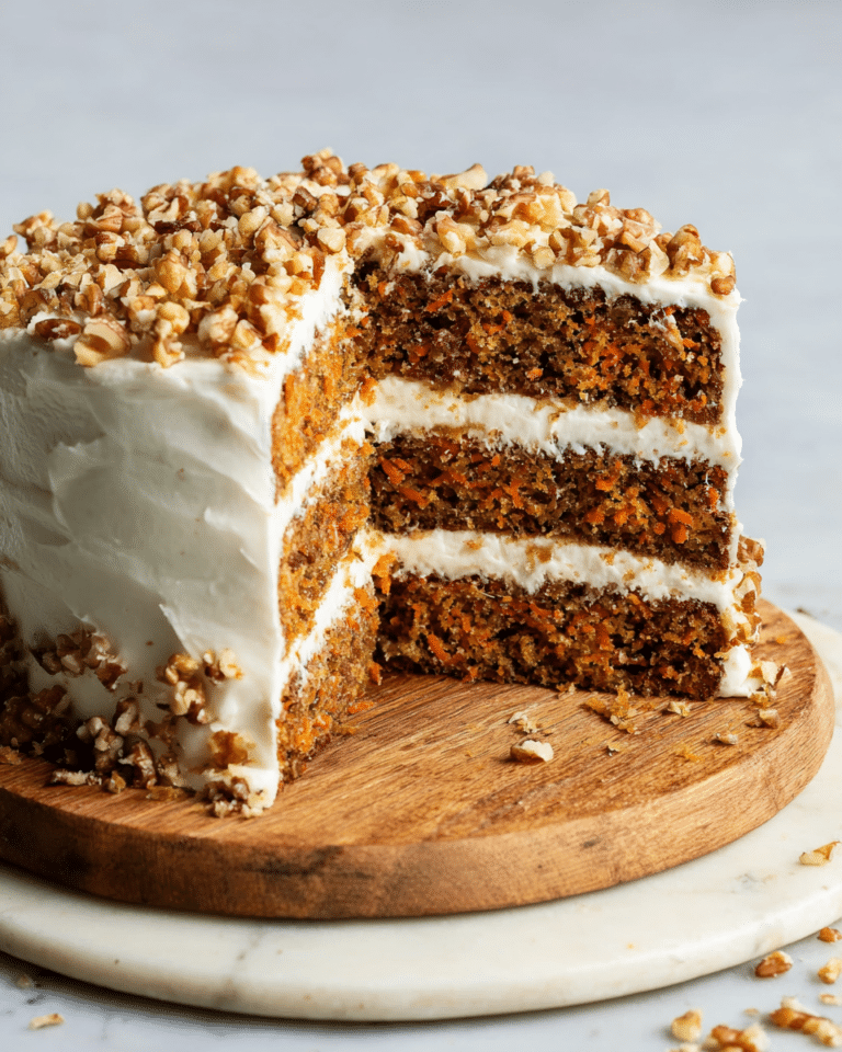 Oatmeal Carrot Cake with Cream Cheese Frosting Recipe