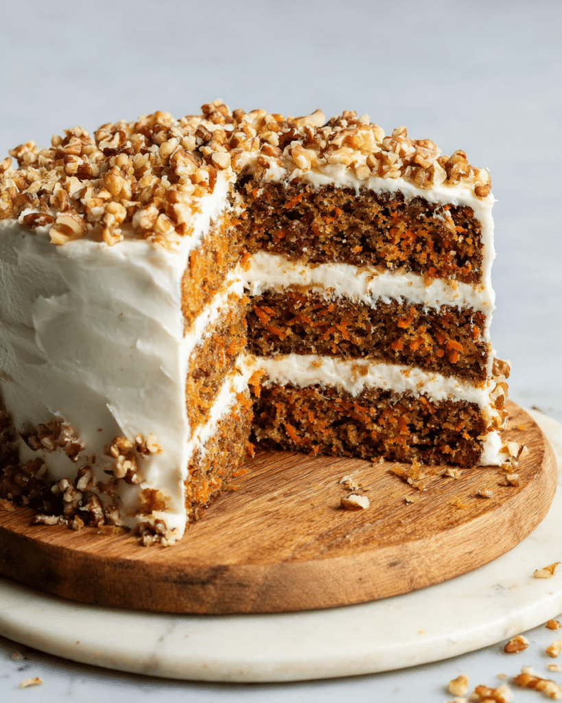 Oatmeal Carrot Cake with Cream Cheese Frosting Recipe