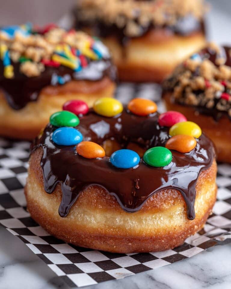 Chocolate Slim Shady Donuts: Bakery-Style Chocolate Glazed Donuts with Colorful Candy Topping Recipe