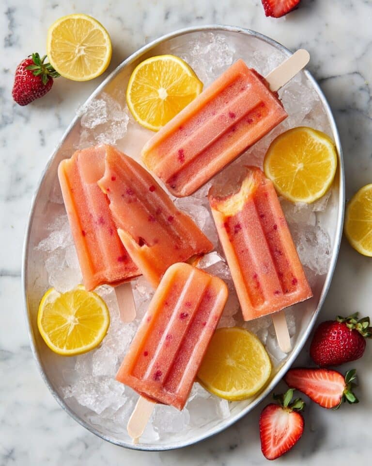 Simple Strawberry Lemonade Popsicles Recipe