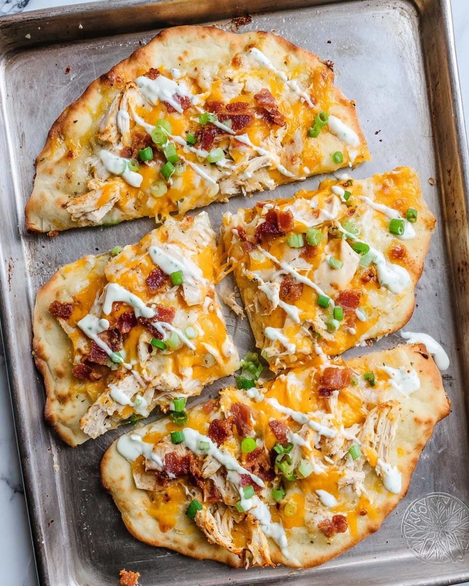 Chicken Bacon Ranch Flatbread Recipe - Recipe Image