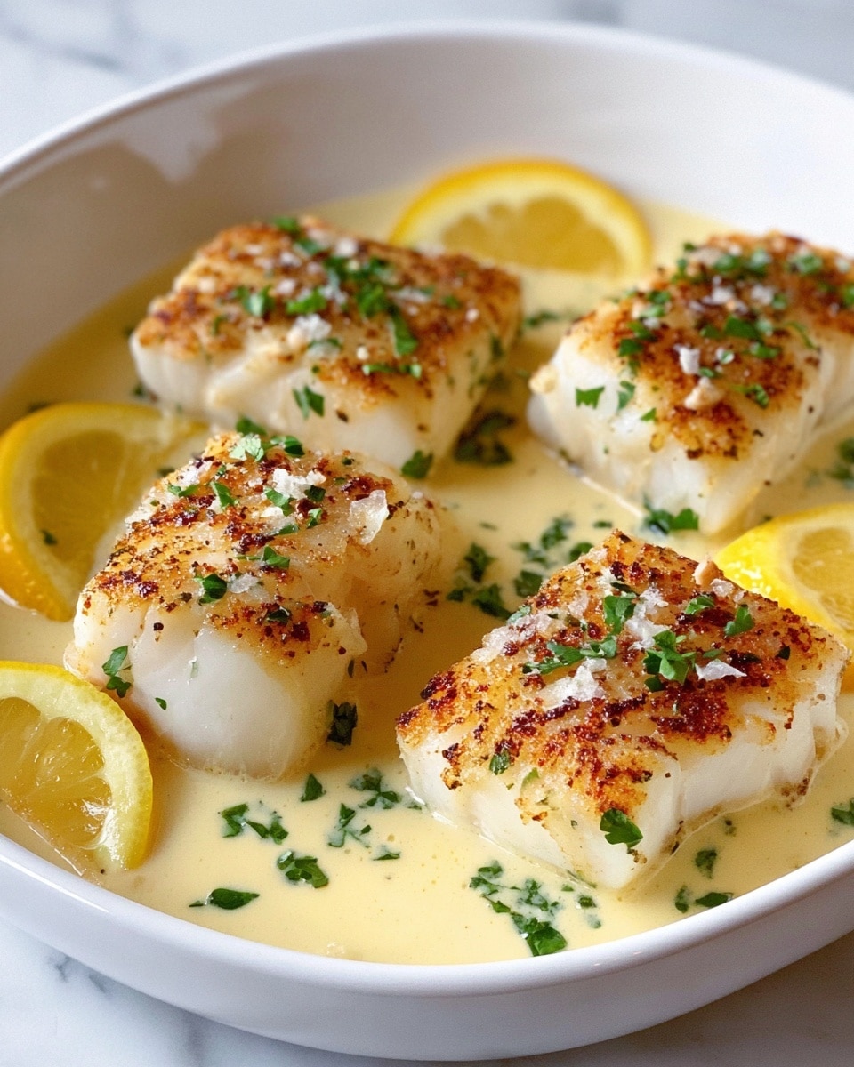 Tasty Baked Cod in Coconut Lemon Cream Sauce Recipe - Recipe Image