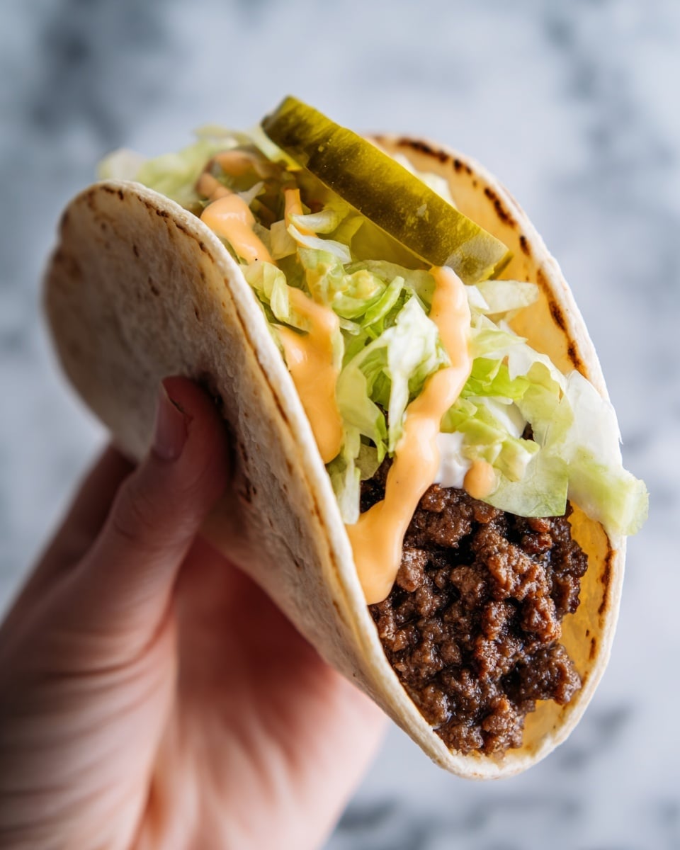 Easy Smash Burger Tacos Recipe - Recipe Image