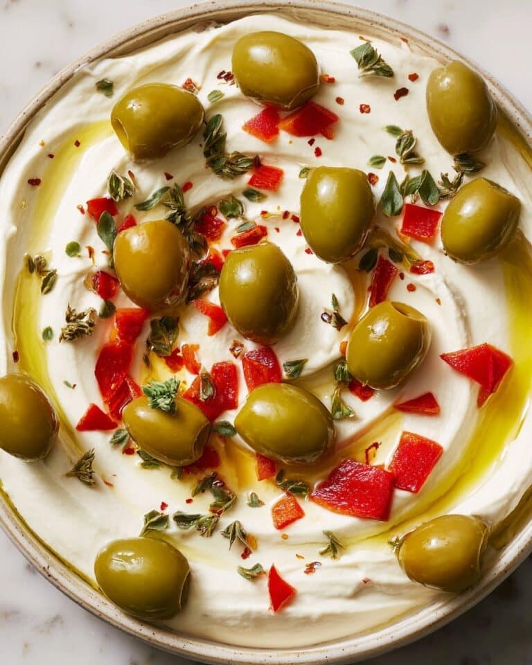 Whipped Ricotta with Olives and Roasted Red Peppers Recipe