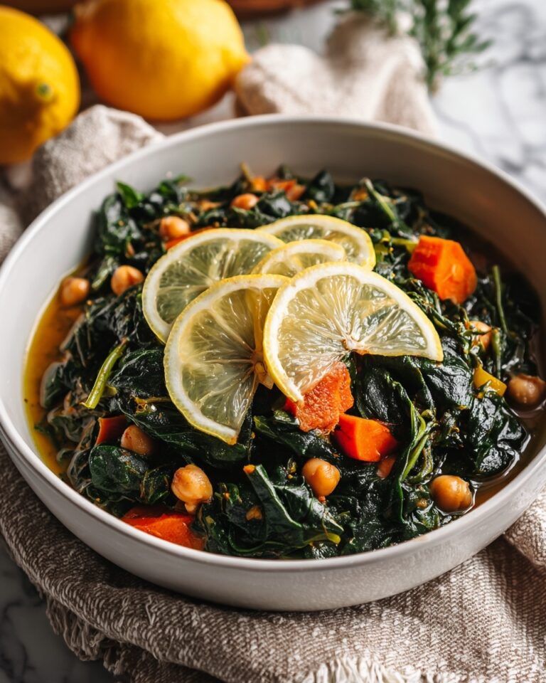 Lebanese Spinach Stew with Ground Beef, Pine Nuts, and Lemon Recipe