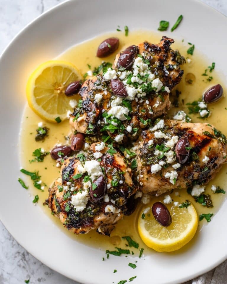 Greek Chicken with Lemon and Feta Recipe