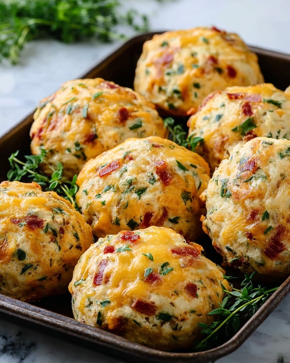 Breakfast Protein Biscuits with Ham and Cheddar Recipe - Recipe Image