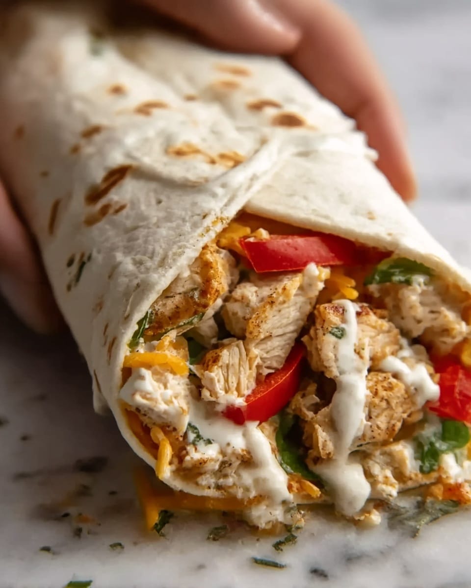 Chicken Bell Pepper Ranch Burritos Recipe - Recipe Image