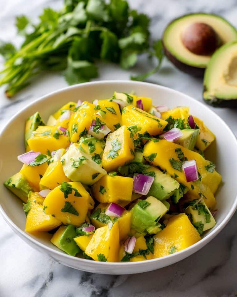 Avocado Mango Salad with Zesty Lime Dressing for Summer Bliss Recipe